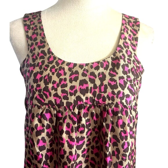 Michael Kors Dress Womens 100% Silk Sz 4 Cheetah Print Pockets Sleeveless Shift - Picture 3 of 9